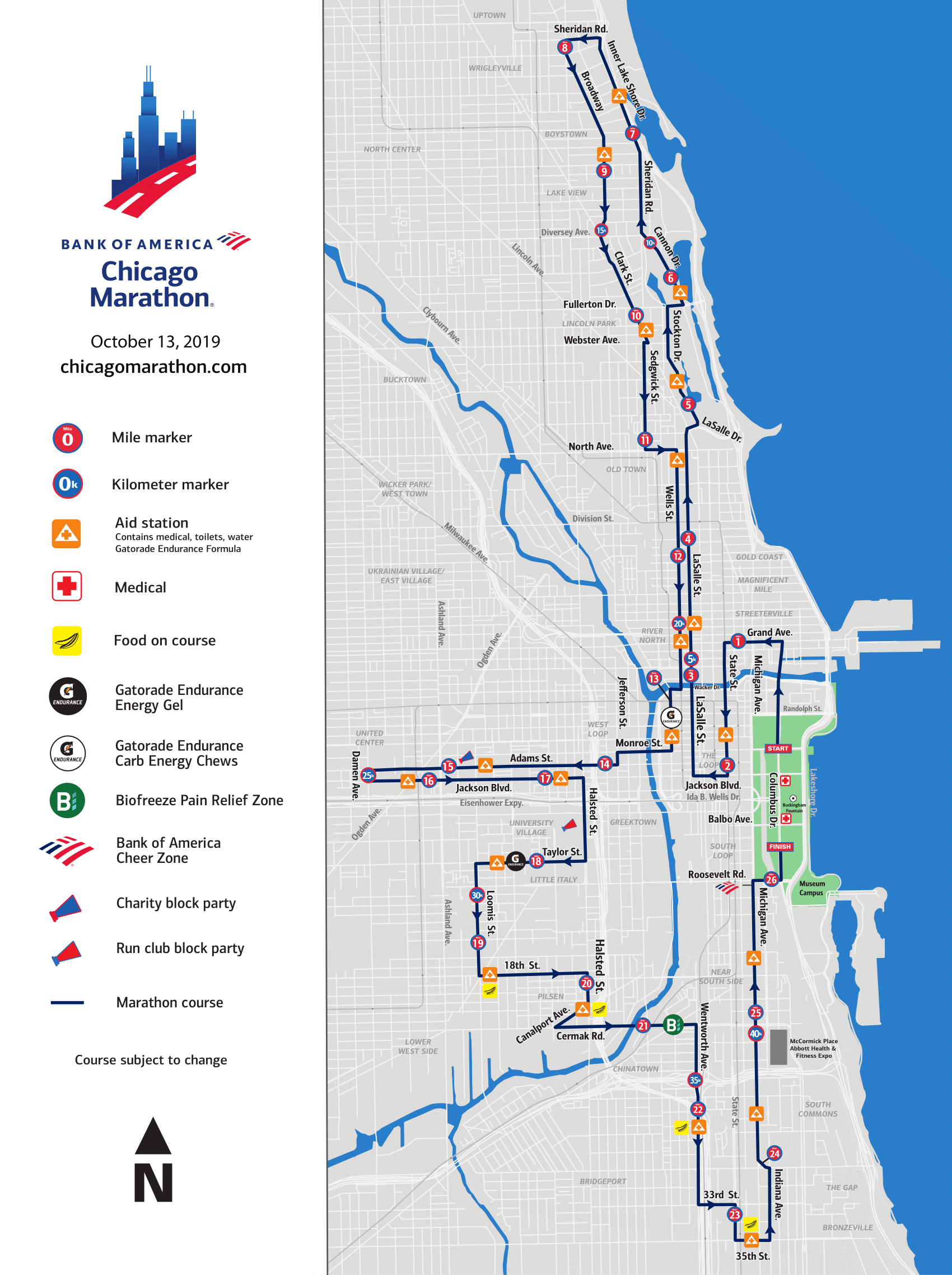 Chicago Marathon Map For 2022 World Map