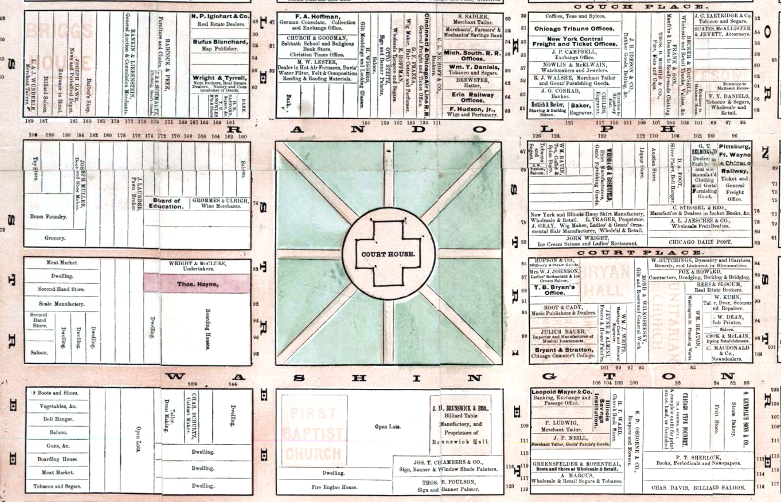 Plat of Chicago 1858