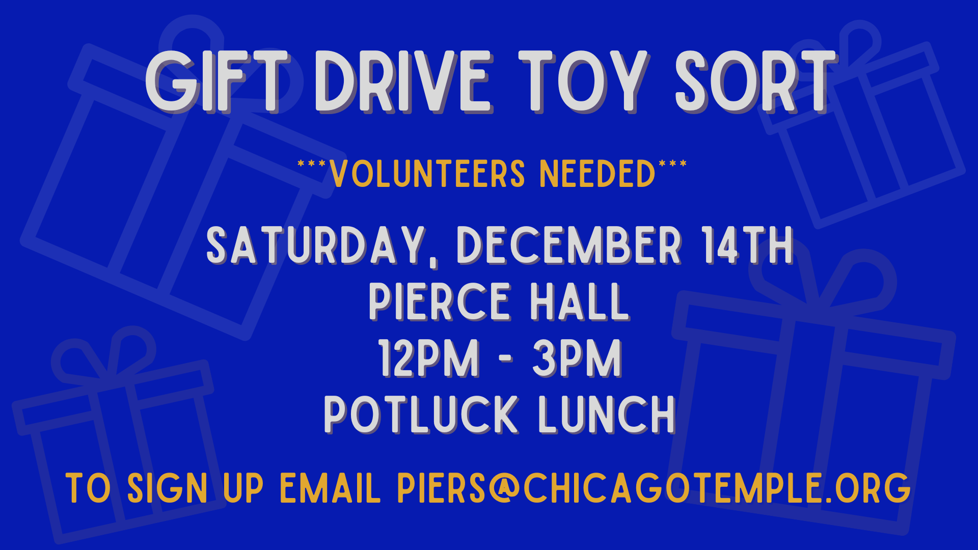 Gift Drive Toy Sort Poster