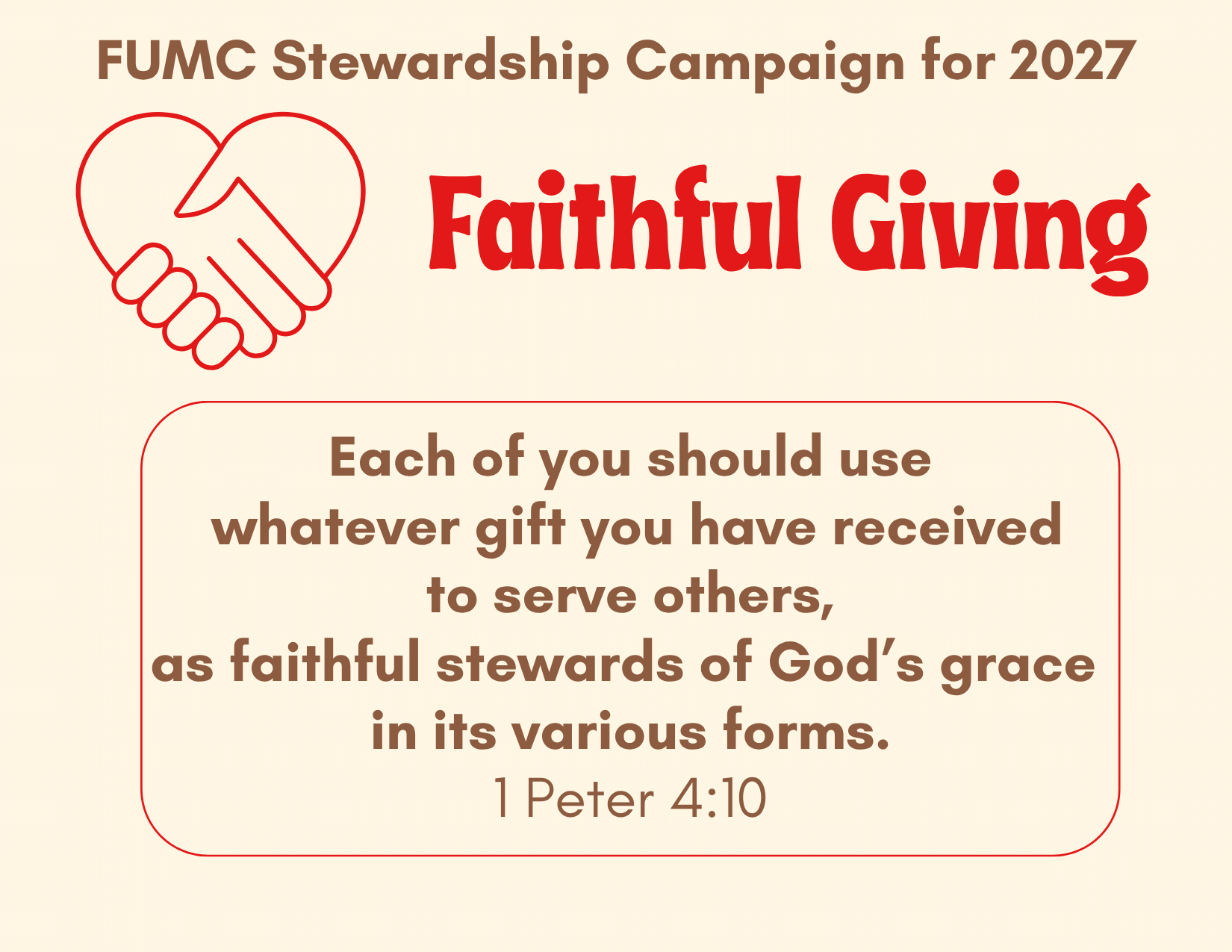 Faithful giving - final choice